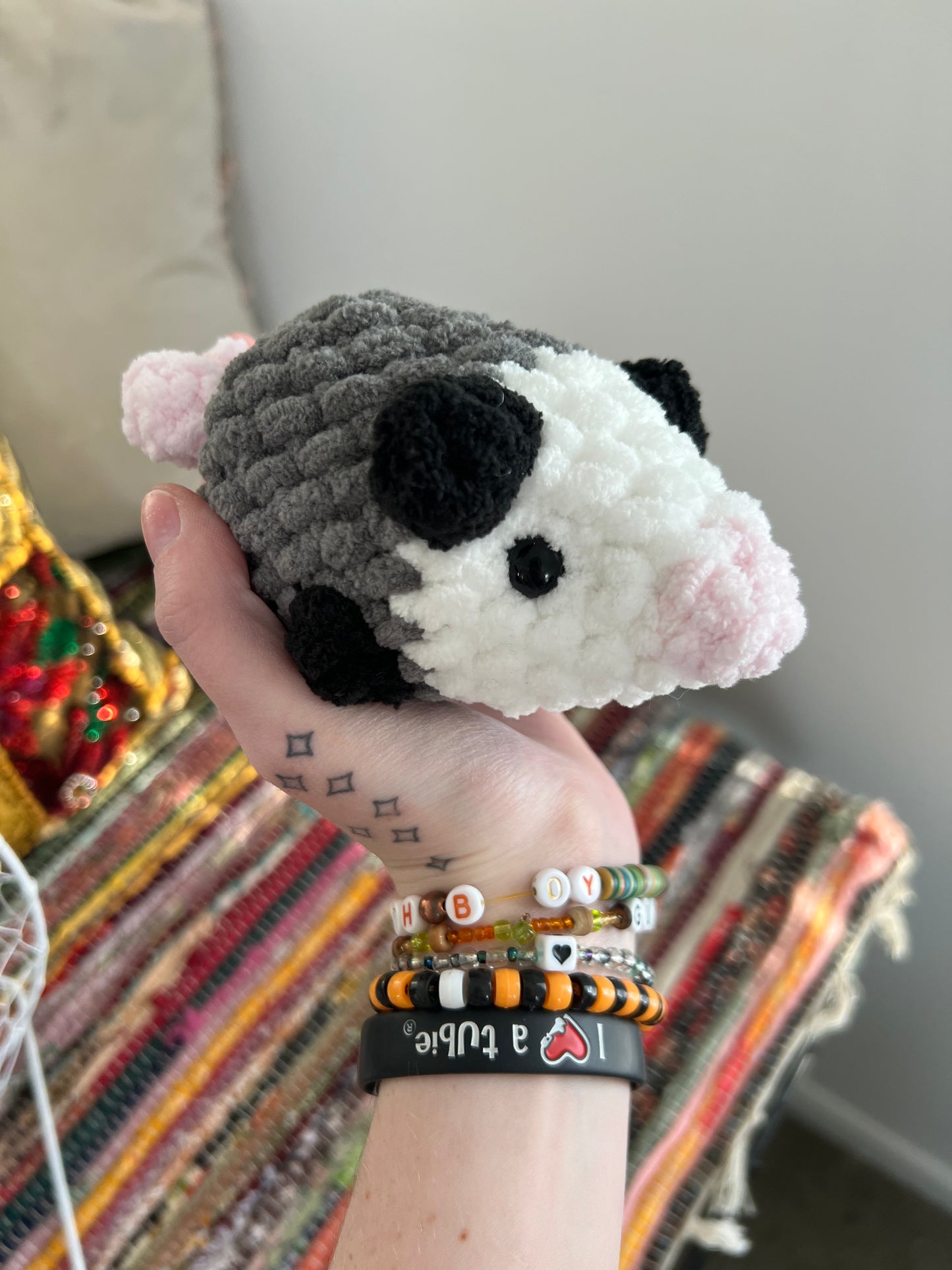 Baby opossum plushies