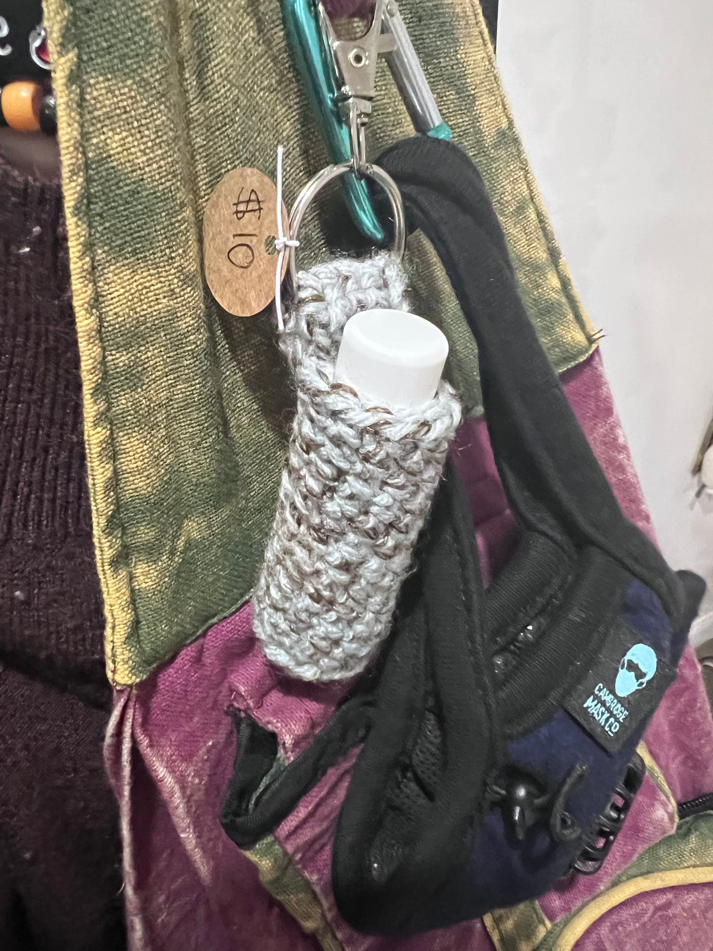Lip balm holder keychains