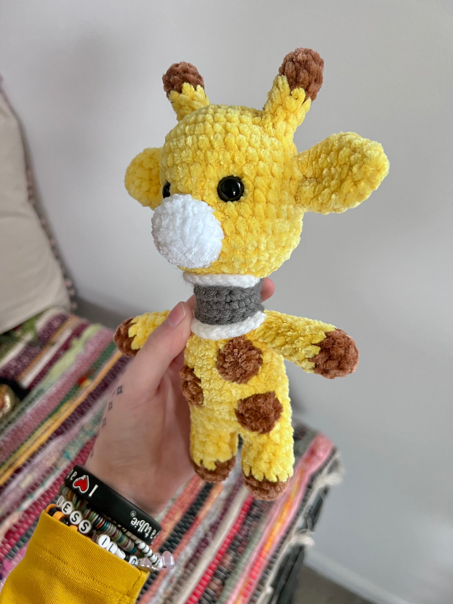 Cervical collar/neck brace giraffe plushie