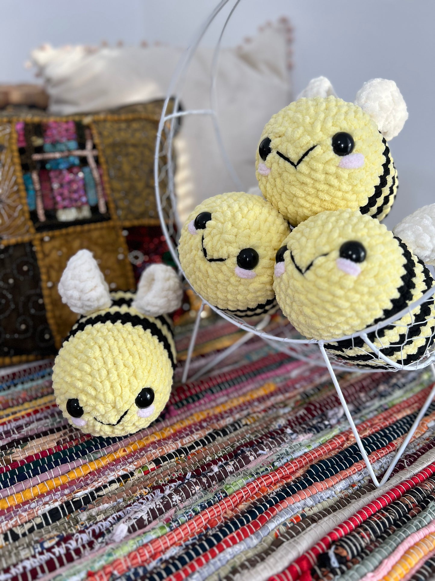 Large bee plushies