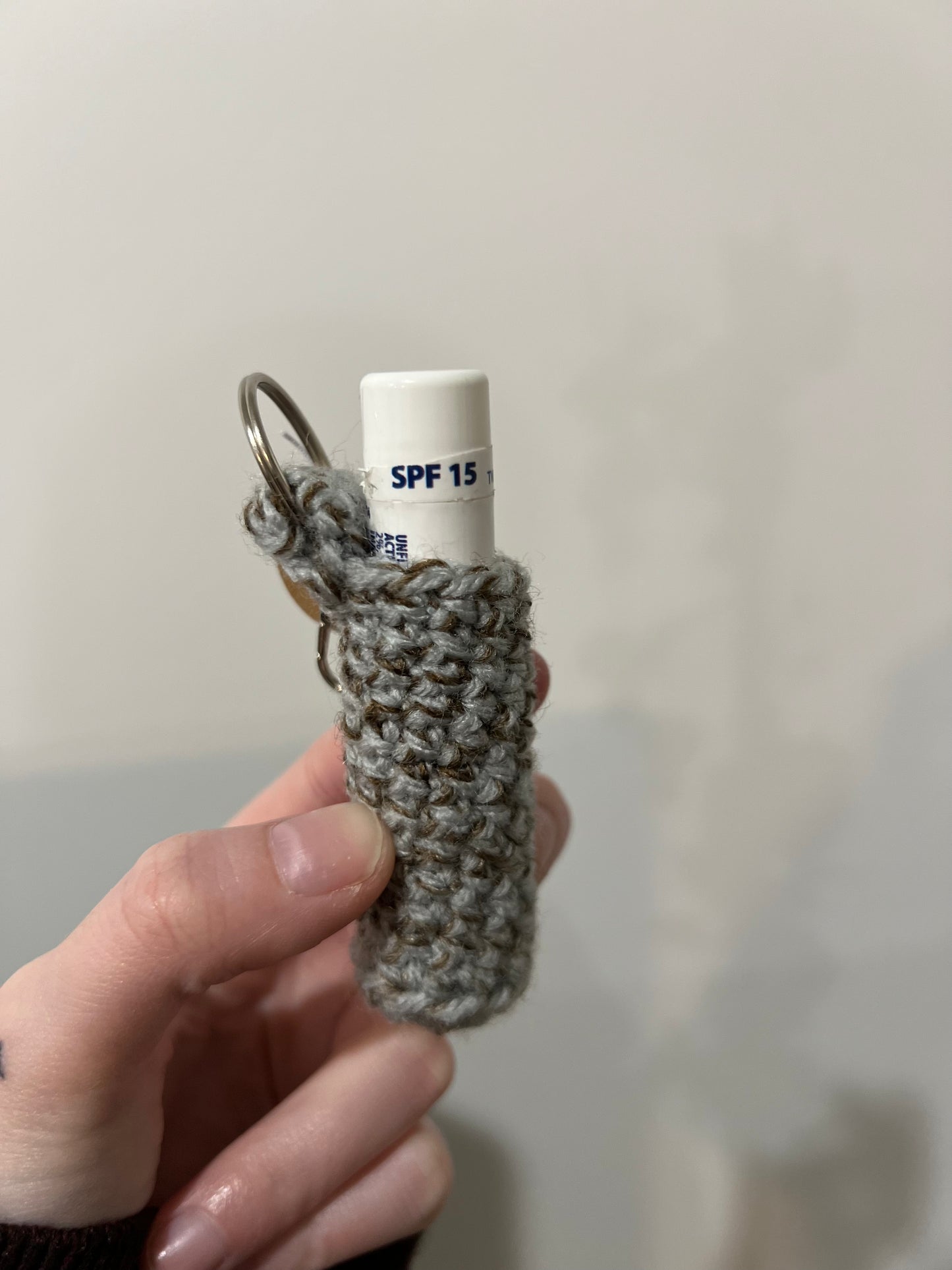 Lip balm holder keychains