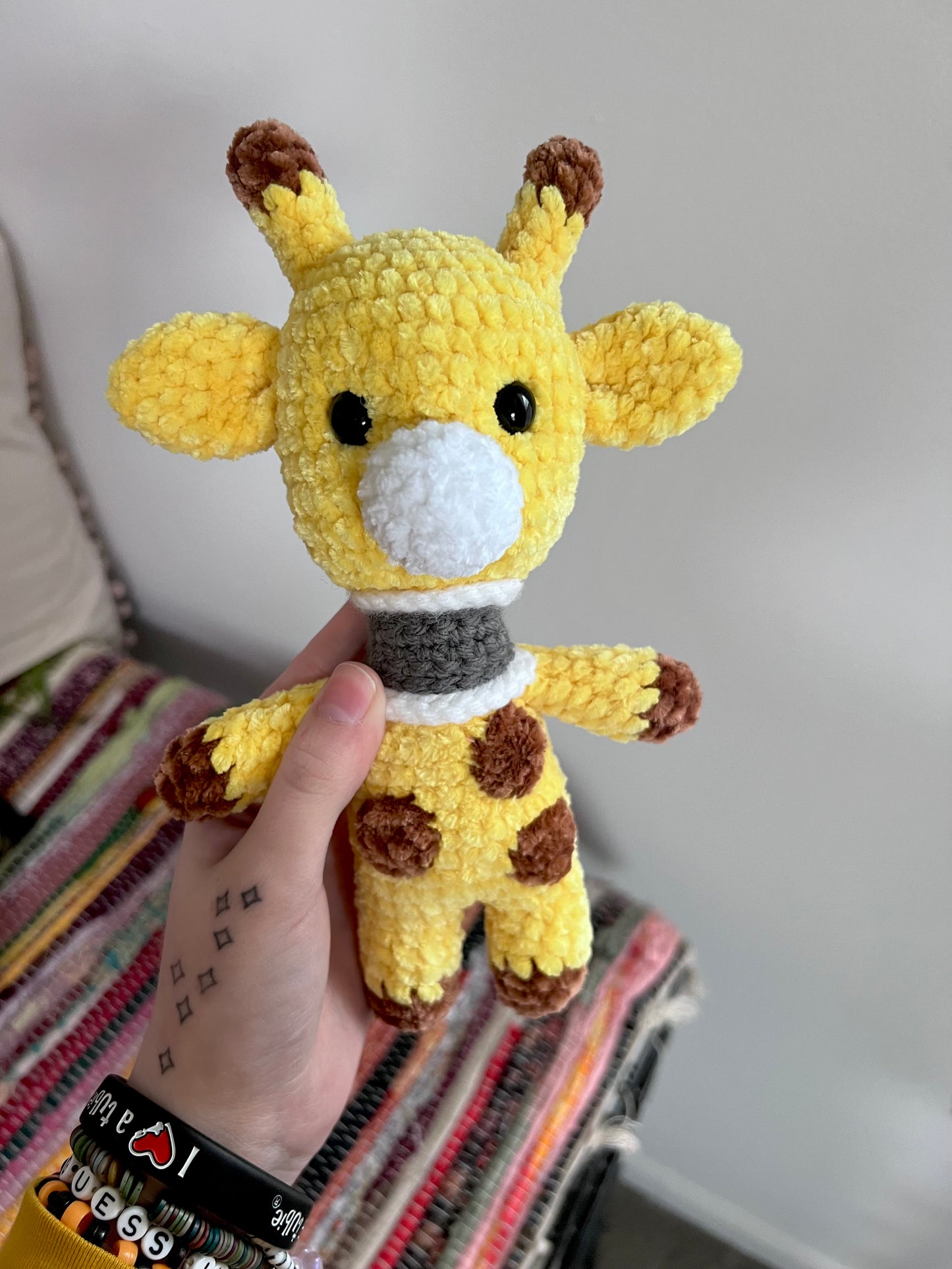 Cervical collar/neck brace giraffe plushie