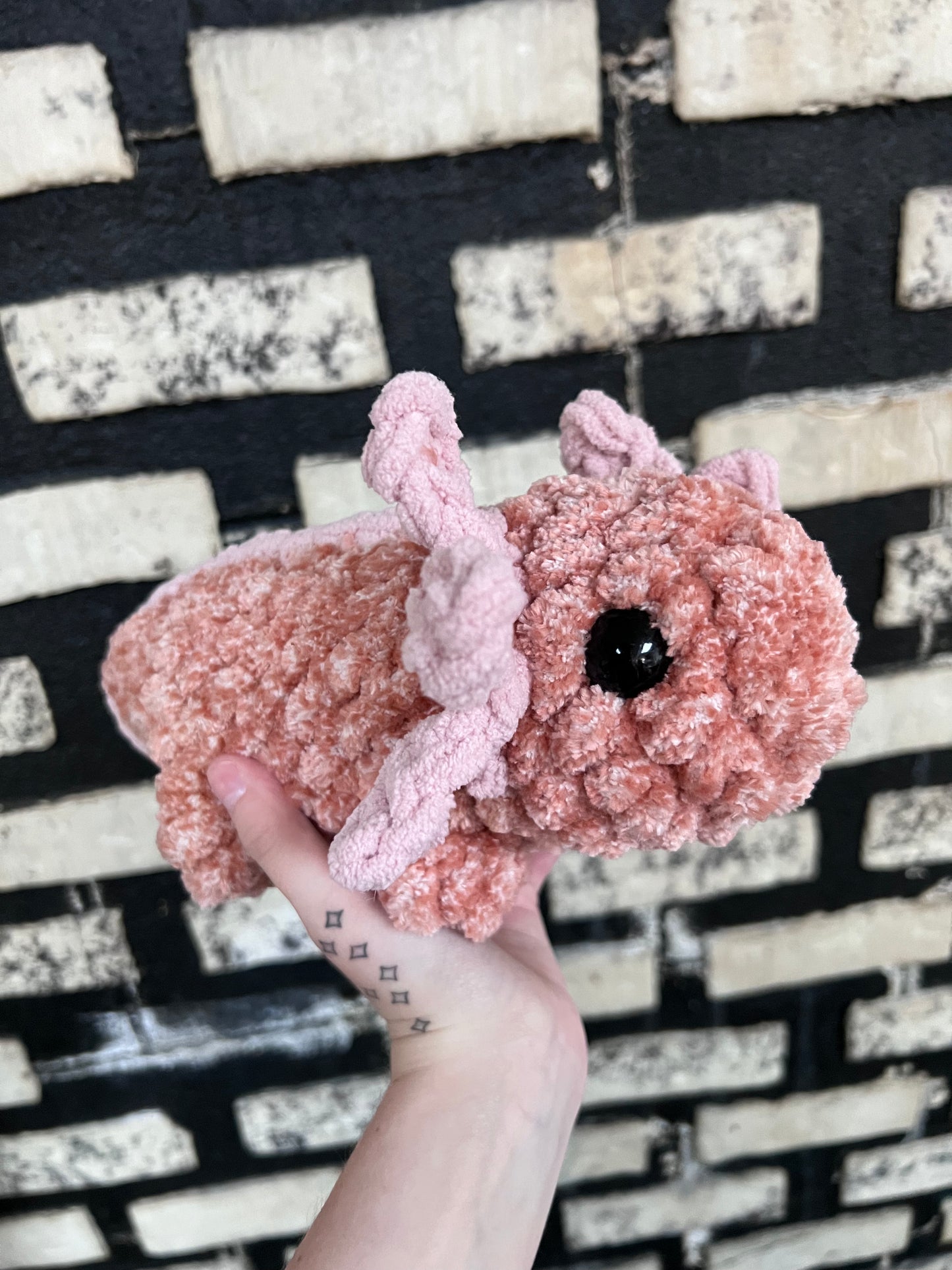 Chunky axolotl plushies