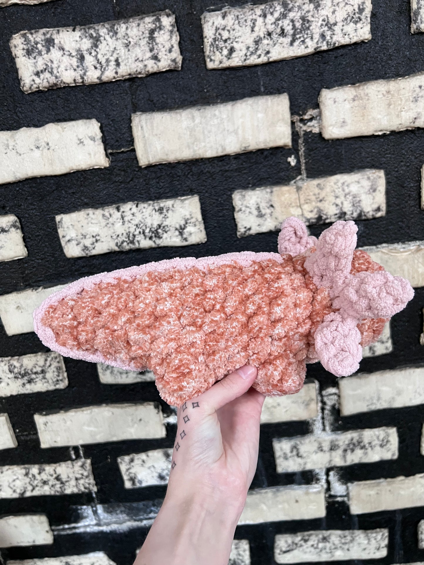 Chunky axolotl plushies