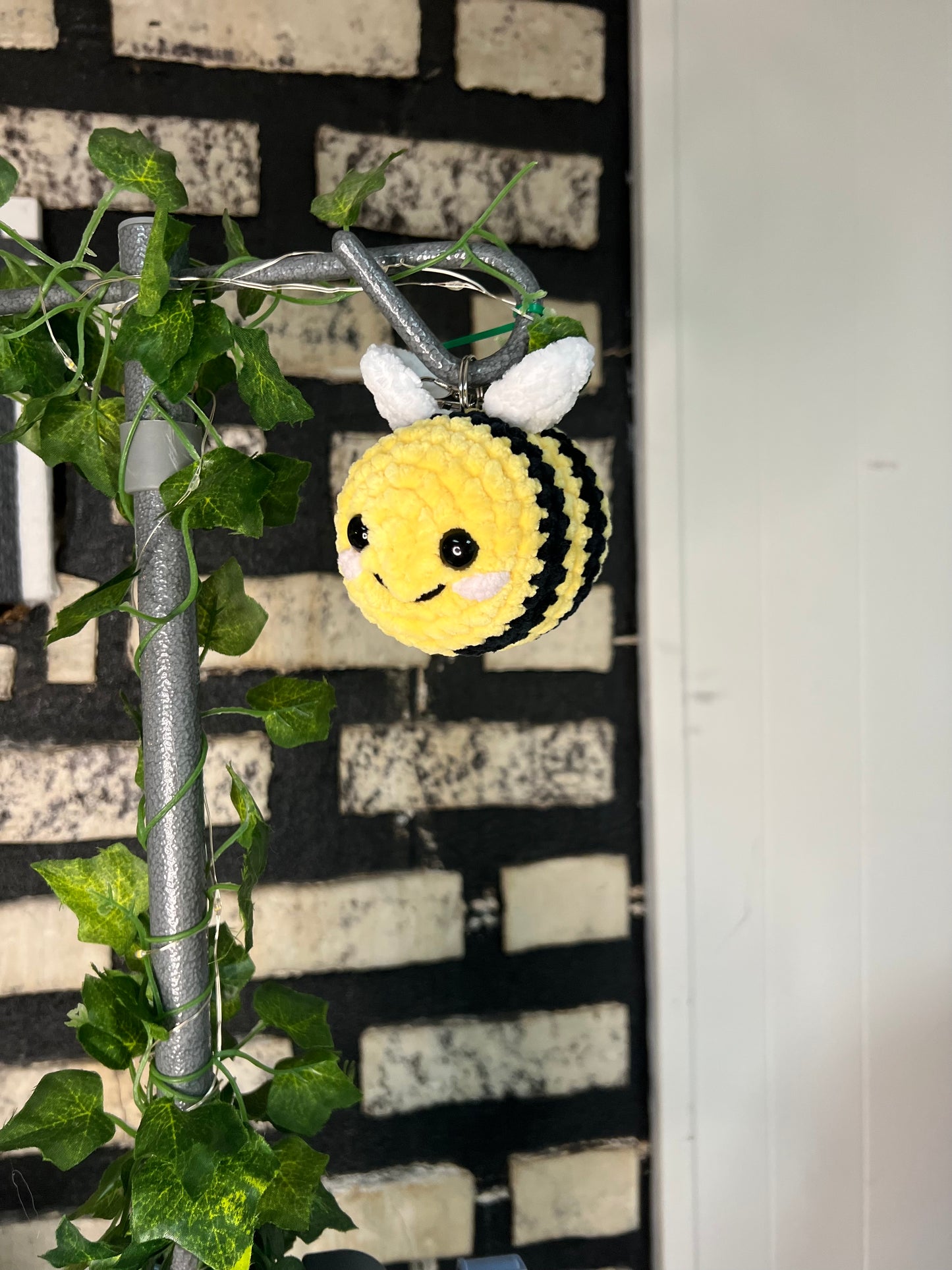Crochet velvet bee plush