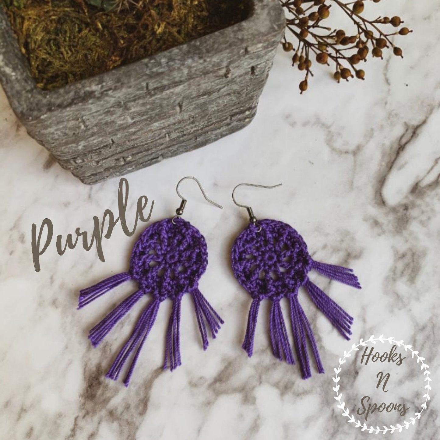Crochet Boho Earrings, Handmade Jewelry, Colorful Yarn Accessories, Stainless Steel Hooks, Hippie Style, Fringe Tassels, Sunshine State