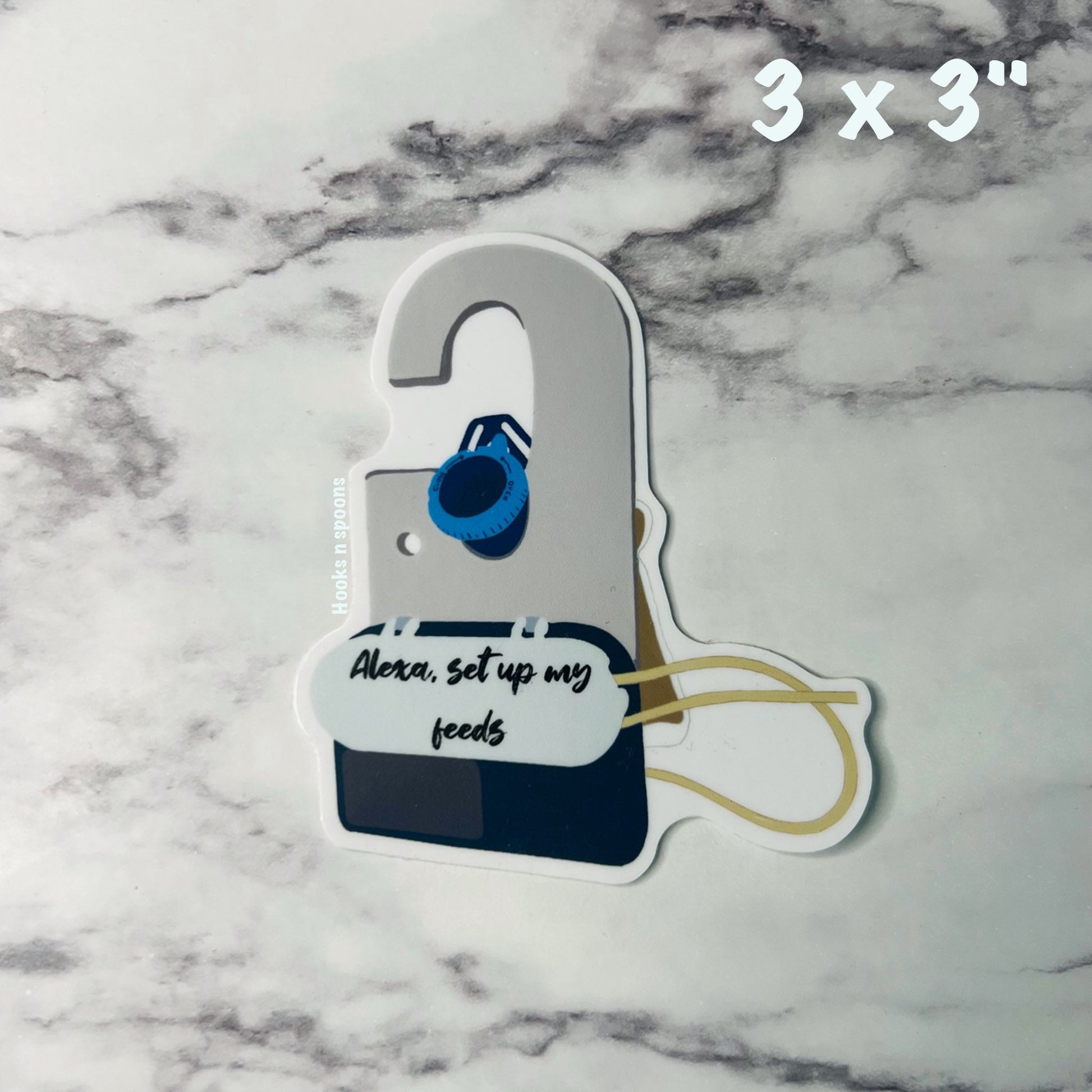 Alexa set up my feeds sticker, Alexa set up my fluids sticker, Alexa s ...